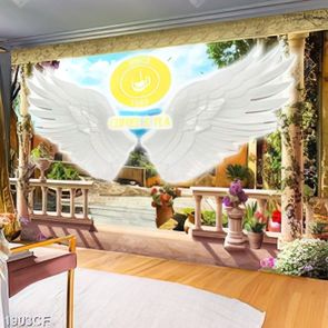 Tranh đôi cánh thiên thần decor quán cofee