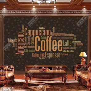 Tranh chữ các loại cà phê