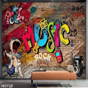 Tranh nghệ thuật graffiti in dán tường chất lượng
