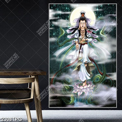 Tranh Bồ Tát treo tường chất lượng cao in uv đẹp