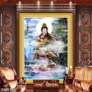 Tranh Quan Âm trên núi đẹp