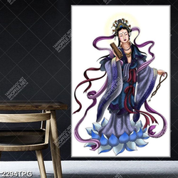 Tranh Phật Quan Thế Âm trên núi siêu nét