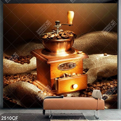 Tranh máy xay cà phê thủ công