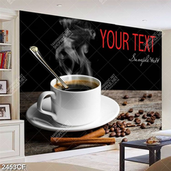Tranh tách coffee đen nóng
