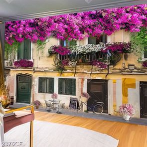 Tranh 3d bức tường hoa đẹp