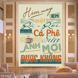 Tranh trang trí quán cà phê