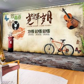 Tranh 3d derco bức tường vàng
