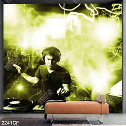 Tranh trang trí nghệ thuật anh chàng đánh DJ