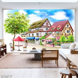 Tranh 3d quán coffee đẹp nhất