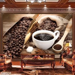 Tranh hạt coffee nguyên chất dán tường