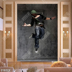 Tranh vũ công nam nhảy hiphop nghệ thuật