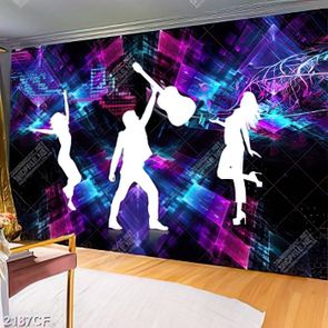 Tranh 3d âm nhạc đầy màu sắc