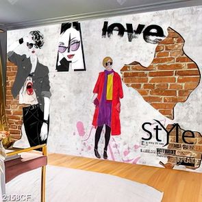 Tranh trang trí tường shop quần áo
