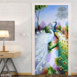 Tranh sơn dầu đôi công in khổ dọc đẹp