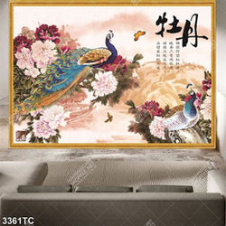 Tranh công và hoa mẫu đơn