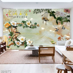 Tranh giả ngọc hoa và chim