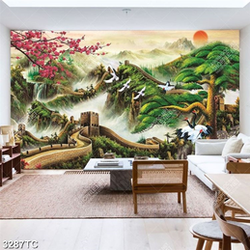 Tranh hoa đào và vạn lý trường thành