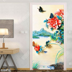 Tranh hoa mẫu đơn khổ dọc