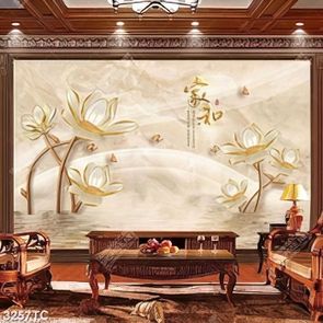 Tranh 3D hoa giả ngọc in gạch đẹp