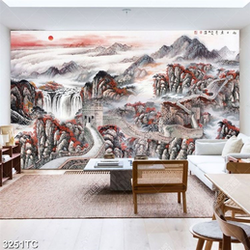 Tranh thủy mặc màu xuân