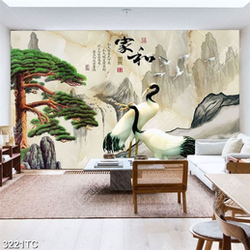 Tranh cây tùng và chim Hạc