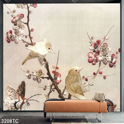 Tranh chim và hoa đào