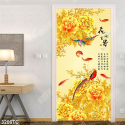 Tranh tài lộc hoa mẫu đơn và chim công