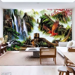 Tranh vạn lý trường thành hoa đào