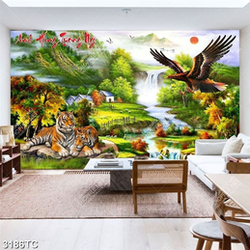 Tranh đôi Hổ và đại bàng