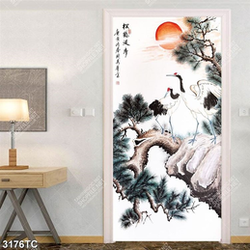 Tranh chim Hạc và cây Tùng