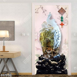 Tranh bình hoa cổ giả ngọc