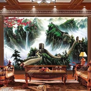 Tranh hoa đào vạn lý trường thành
