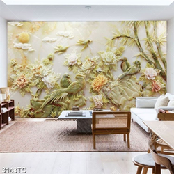 Tranh chim và hoa mẫu đơn