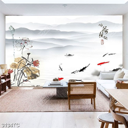 Tranh hoa Sen và cá chép