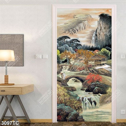 Tranh sơn dầu nhà trên núi