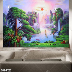 Tranh sơn dầu cảnh sông nước