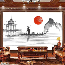 Tranh người lái đò trên sông