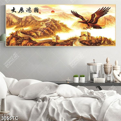 Tranh chim đại bàng và vạn lý trường thành