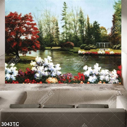 Tranh phong cảnh công viên vào mùa thu