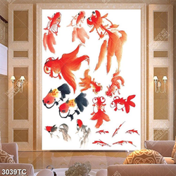 Tranh màu vẽ cá 4 đuôi