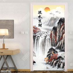 Tranh sơn dầu thác nước phong thuỷ