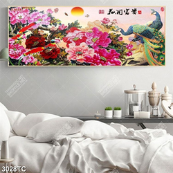 Tranh mẫu đơn và đôi công