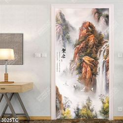 Tranh phong thủy thác nước và chim Hạc