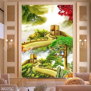 Tranh vạn lý trường thành vào mùa thu
