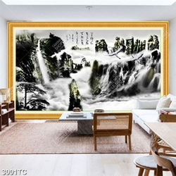 Tranh thư pháp non nước đẹp