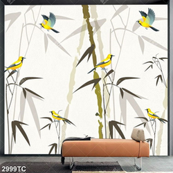 Tranh chim và cây Trúc