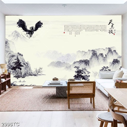 Tranh thư pháp và đại bàng