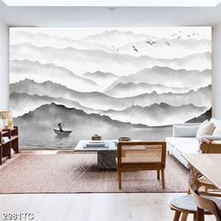 Tranh ghép sông và núi