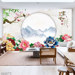 Tranh hoa mẫu đơn và hoa mộc lan