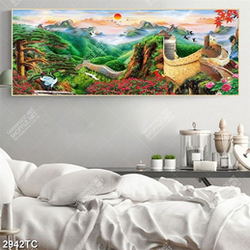 Tranh vạn lý trường thành và cây Tùng